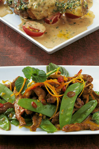 Enten-Zuckerschoten-Wok Enten-Zuckerschoten-Wok