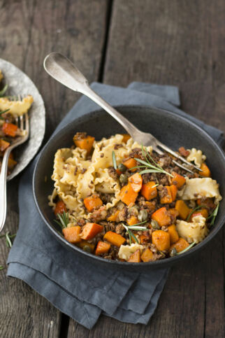 Kürbis-Hackfleisch-Pasta