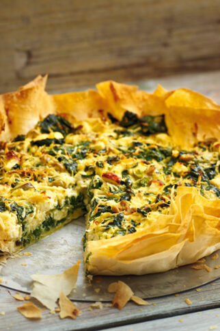 Petersilienwurzel-Spinat-Quiche