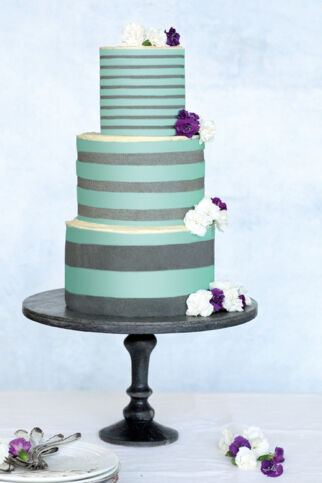 Hochzeitstorte im Ringellook Hochzeitstorte im Ringellook