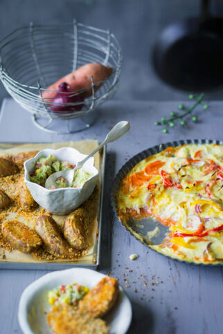 Buntes Gemüsegratin mit Süßkartoffeln Buntes Gemüsegratin mit Süßkartoffeln