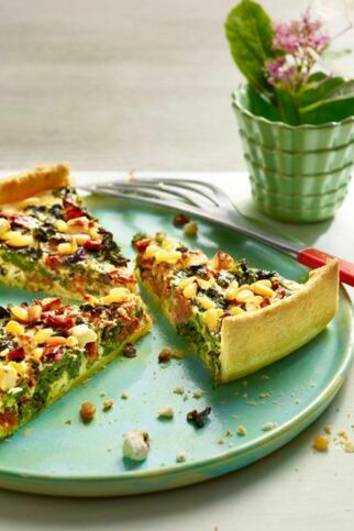 Spinat-Quiche mit Feta