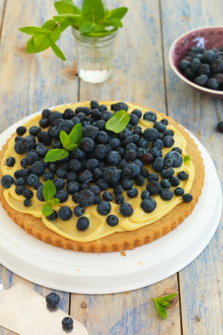 Blaubeertarte mit weißer Ganache Blaubeertarte mit weißer Ganache