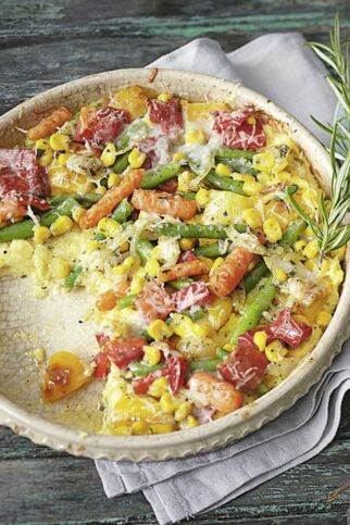 Polenta mit Gemüsekruste Polenta mit Gemüsekruste