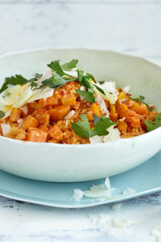 Möhrenhirsotto mit Manchego Möhrenhirsotto mit Manchego