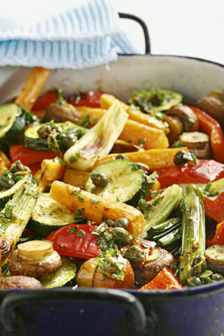 Gegrillte Gemüse mit Kapern-Vinaigrette Gegrillte Gemüse mit Kapern-Vinaigrette