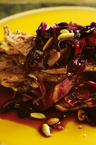 Scaloppine mit Radicchio-Balsamico-Sauce Scaloppine mit Radicchio-Balsamico-Sauce