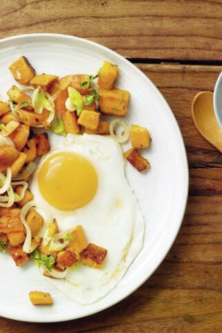 Brat-Süßkartoffeln mit Spiegelei Brat-Süßkartoffeln mit Spiegelei