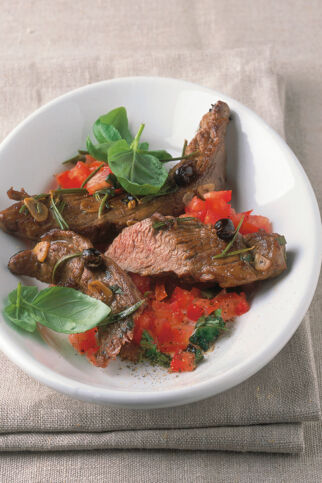 Marinierte Lammfilets mit Tomatentatar