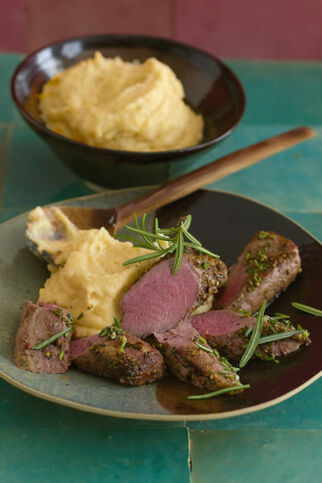Lammfilets mit Rosmarin und Selleriepüree