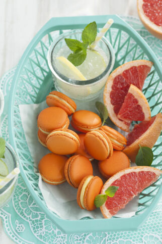 Grapefruit-Macarons
