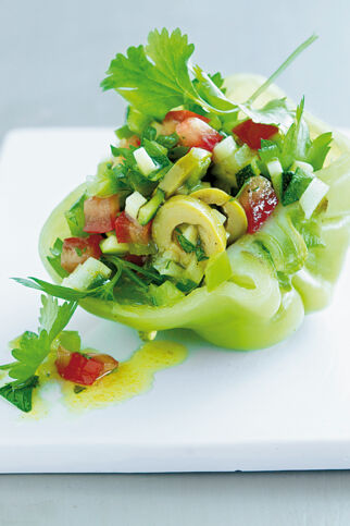 Paprika-Zucchini-Salat