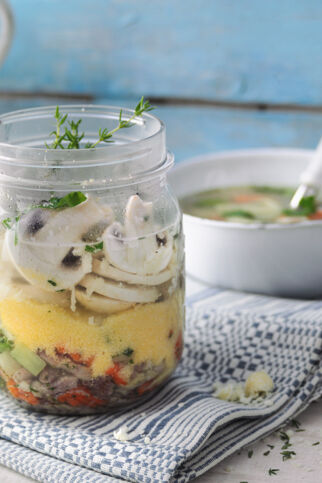 Polenta-Champignon-Suppe Polenta-Champignon-Suppe