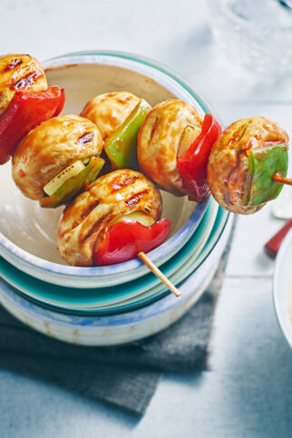 Champignon-Paprika-Spieße Champignon-Paprika-Spieße
