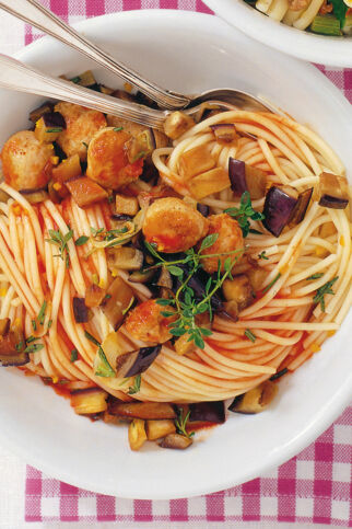 Auberginen-Wurst-Sauce Auberginen-Wurst-Sauce