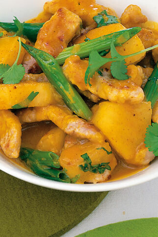 Schweineschnitzel mit Ananas-Curry Schweineschnitzel mit Ananas-Curry