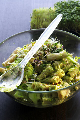 Dinkelnudelsalat mit Anti-Aging-Pesto Dinkelnudelsalat mit Anti-Aging-Pesto