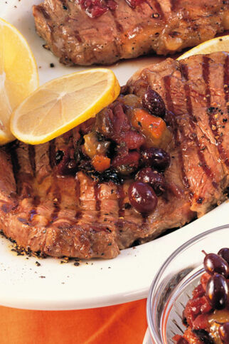 Rostbraten mit Oliven-Marmelade Rostbraten mit Oliven-Marmelade