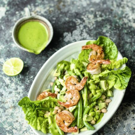 Bohnensalat mit Garnelen Bohnensalat mit Garnelen
