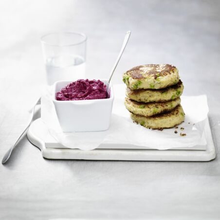 Kartoffel-Tikka mit Rote-Bete-Raita Kartoffel-Tikka mit Rote-Bete-Raita