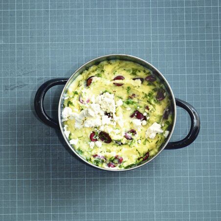 Püree mit Feta und Oliven Püree mit Feta und Oliven