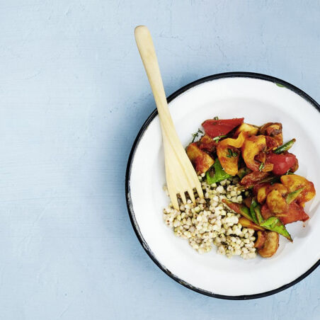 Buchweizenpfanne mit Ratatouille Buchweizenpfanne mit Ratatouille