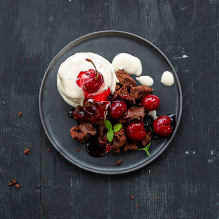 Dekonstruierte Schwarzwälder Kirschtorte
