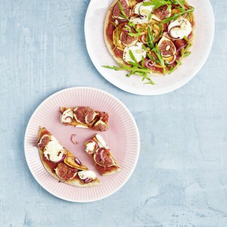 Mini-Pizzen mit Süßkartoffel und Feige Mini-Pizzen mit Süßkartoffel und Feige