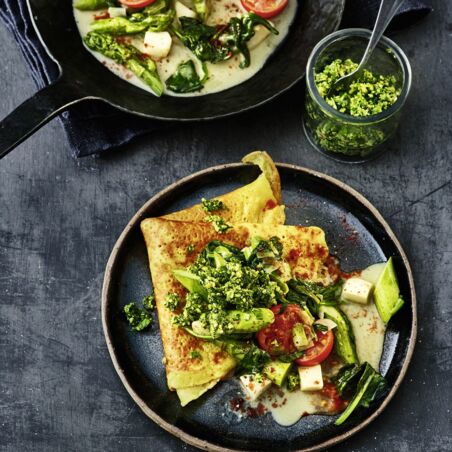 Crêpes mit Mai-Ratatouille Crêpes mit Mai-Ratatouille
