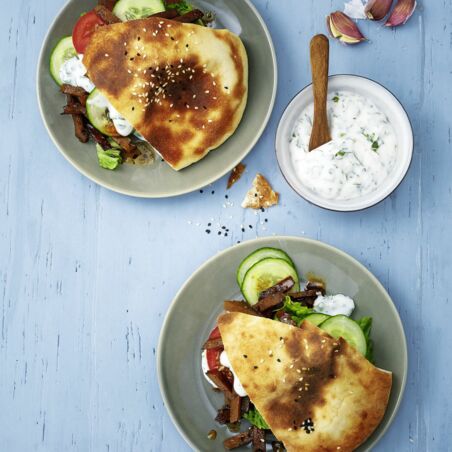 Veganer Döner mit Knoblauchsauce Veganer Döner mit Knoblauchsauce