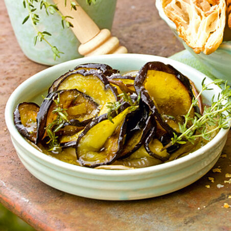 Auberginen mit Thymianhonig Auberginen mit Thymianhonig