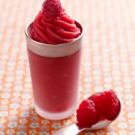 Himbeersorbet mit Champagner Himbeersorbet mit Champagner