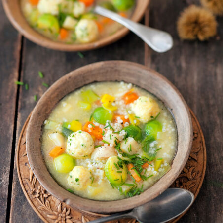 Graupeneintopf mit Käseklößchen Graupeneintopf mit Käseklößchen