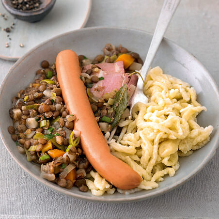 Linsen und Spätzle Linsen und Spätzle