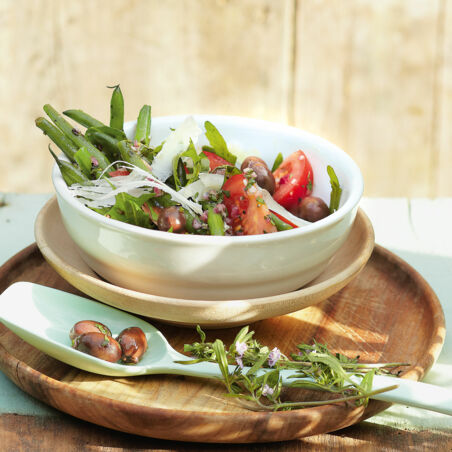 Bohnensalat mit Rucola und Oliven Bohnensalat mit Rucola und Oliven