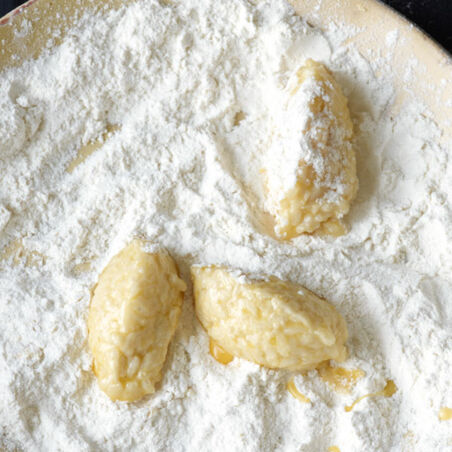 Sizilianische Baduzzi mit Peperonata Sizilianische Baduzzi mit Peperonata