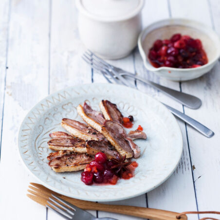 Entenbrust mit Cranberrys Entenbrust mit Cranberrys