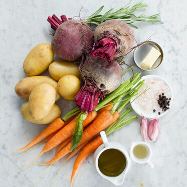 Rote-Bete-Möhren-Kartoffelpüree Rote-Bete-Möhren-Kartoffelpüree