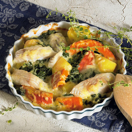 Gorgonzola-Zanderauflauf Gorgonzola-Zanderauflauf