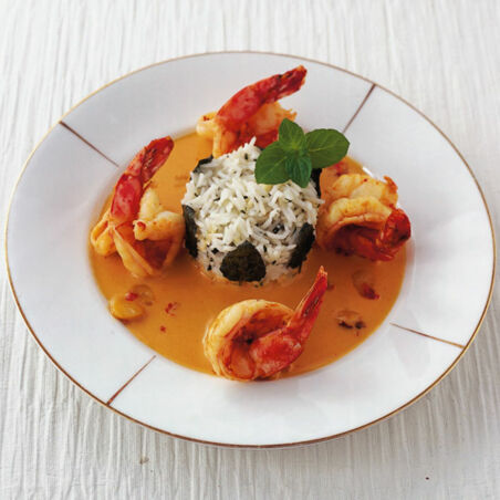 Garnelen in Weisser Schokoladensauce Garnelen in Weisser Schokoladensauce