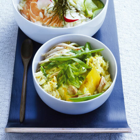 Curry-Reissalat mit Pute