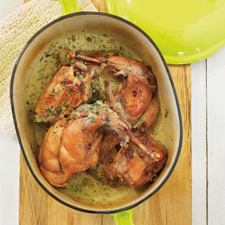 Sauerampfer-Cidre-Kaninchen Sauerampfer-Cidre-Kaninchen