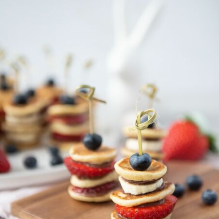 Mini Pancakes am Spieß Pancake Spieße