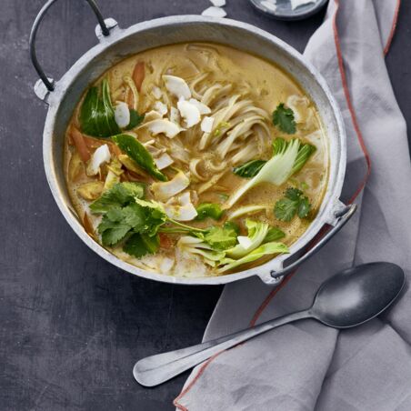 Kokossuppe mit Reisnudeln Kokossuppe mit Reisnudeln