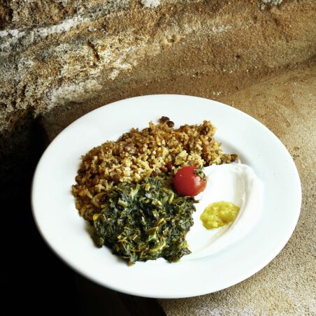 Majadarareis mit Mangoldgemüse Majadarareis mit Mangoldgemüse