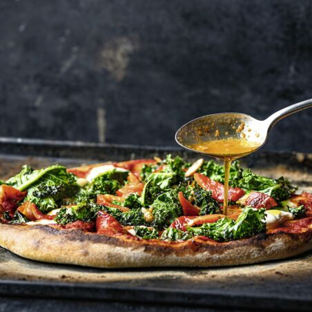 Grünkohl-Ricotta-Pizza Grünkohl-Ricotta-Pizza