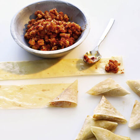 Blumenkohl-Yufka-Samosas Blumenkohl-Yufka-Samosas