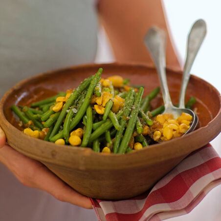 Grüne Bohnen mit Erdnüssen Grüne Bohnen mit Erdnüssen