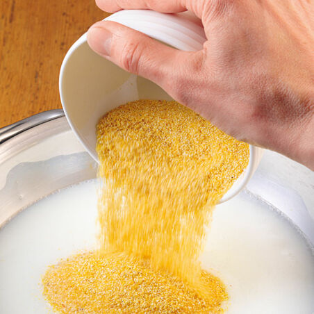 Kürbiskern-Polenta mit Spitzkohl Kürbiskern-Polenta mit Spitzkohl