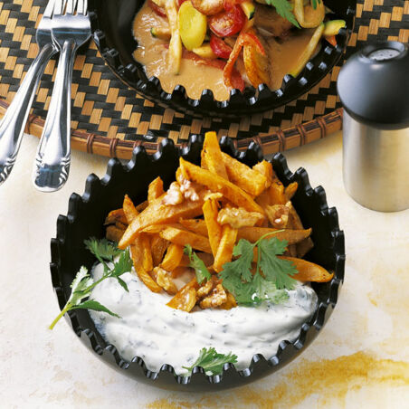 Süßkartoffeln mit Koriander Süßkartoffeln mit Koriander